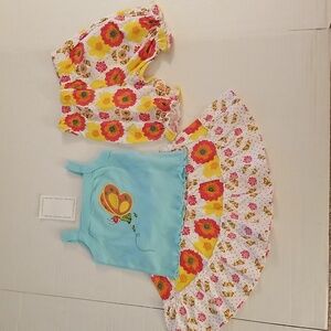 LILYPAD 3PC OUTFIT SET skirt pant top all NWT 24M 24 mo cotton